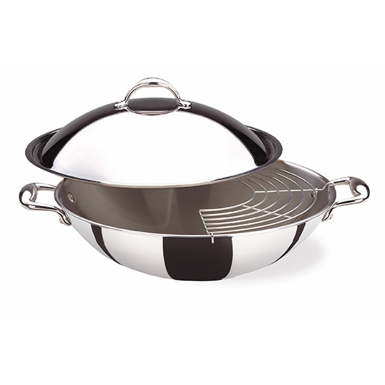 Accademia Lagofusion® Wok con coperchio e griglia Ø cm 36