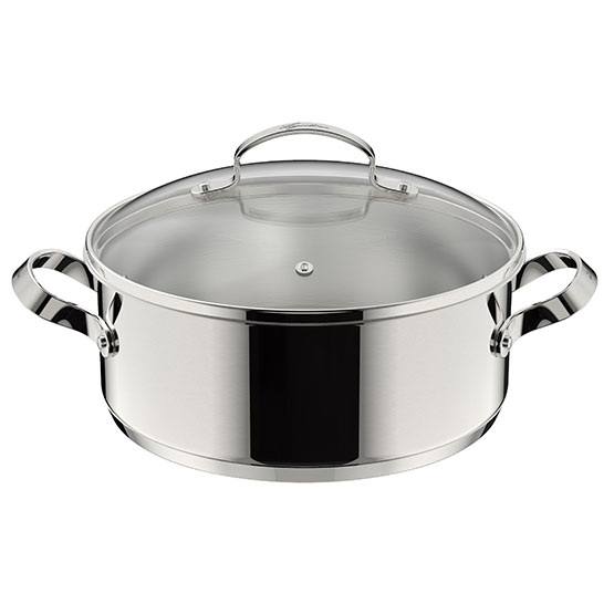 Icona  Casseruola bassa 2 maniglie con coperchio Ø cm 26