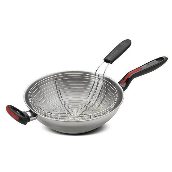 Linea Rossa Wok acciaio Ø cm 28