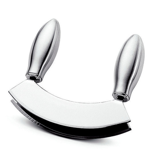 I Cucinieri Mezzaluna doppia lama cm 13,8