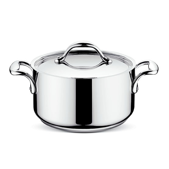 Accademia Five Ply Casseruola fonda con coperchio Ø cm 26