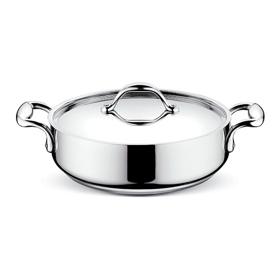 Accademia Five Ply Casseruola bassa con coperchio Ø cm 28